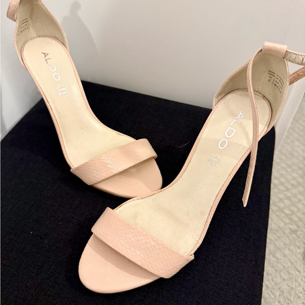 ALDO Blush Pink/Nude Strappy Heels